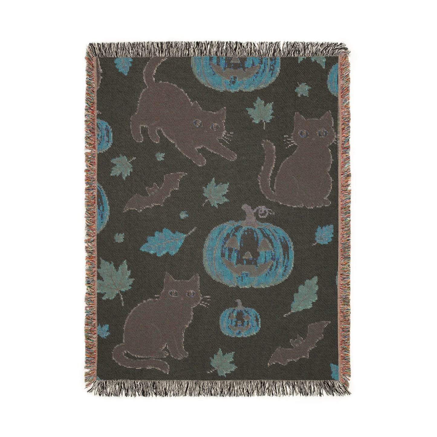 Cats and Bats| Halloween Woven Blanket