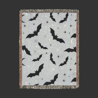 Cozy Bats Woven Blanket | Halloween Throw Blanket