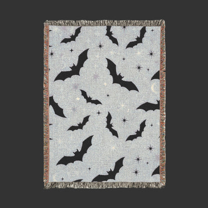 Cozy Bats Woven Blanket | Halloween Throw Blanket
