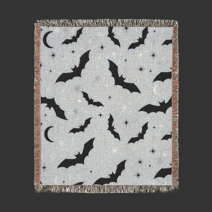 Cozy Bats Woven Blanket | Halloween Throw Blanket