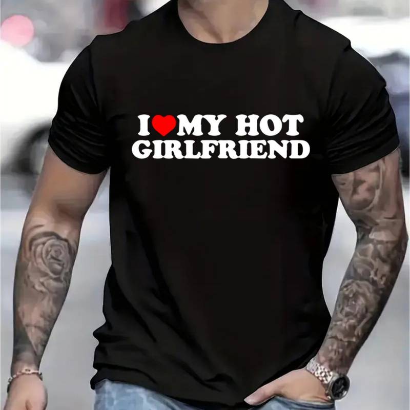 I Love My Hot Boyfriend, I Love My Hot Girlfriend, 💘 Matching Couple T-Shirt