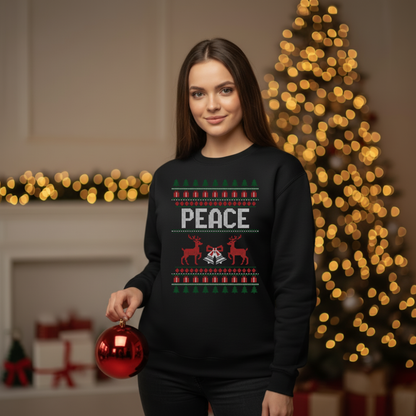Peace I Come In Peace | Ugly Christmas Sweater | Funny Couples Sweatshirt