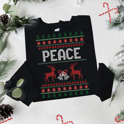 Peace I Come In Peace | Ugly Christmas Sweater | Funny Couples Sweatshirt