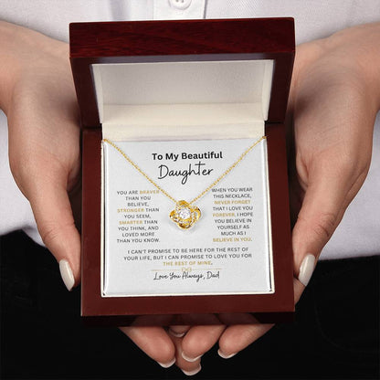 Daughter From Dad | Never Forget That I Love You | Knot Necklace