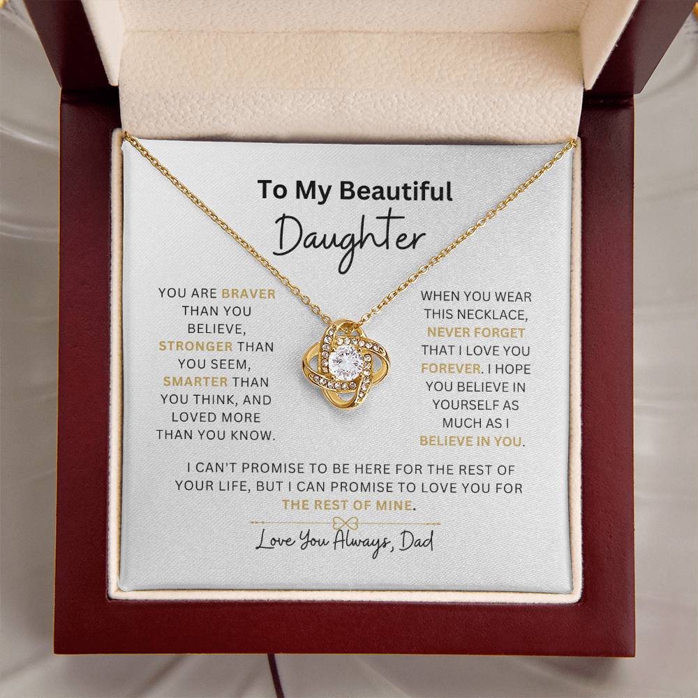 Daughter From Dad | Never Forget That I Love You | Knot Necklace