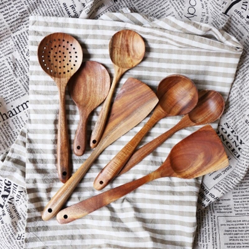 🌟 Teak Wood Kitchen Utensils: Elevate Your Culinary Experience! 🍴