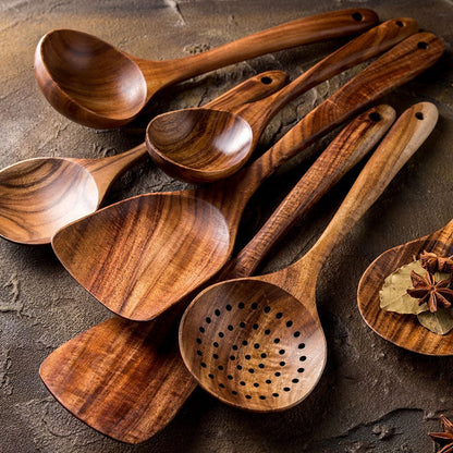 🌟 Teak Wood Kitchen Utensils: Elevate Your Culinary Experience! 🍴