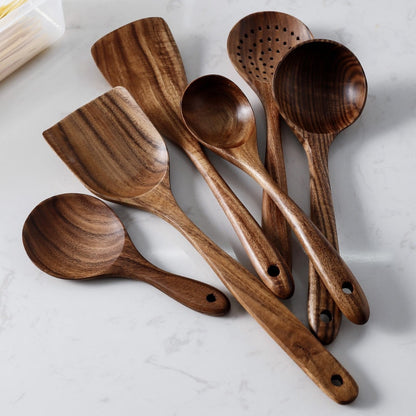 🌟 Teak Wood Kitchen Utensils: Elevate Your Culinary Experience! 🍴