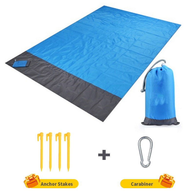 Waterproof Pocket Beach Blanket Folding Camping Mat