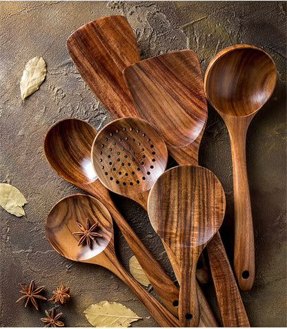 🌟 Teak Wood Kitchen Utensils: Elevate Your Culinary Experience! 🍴