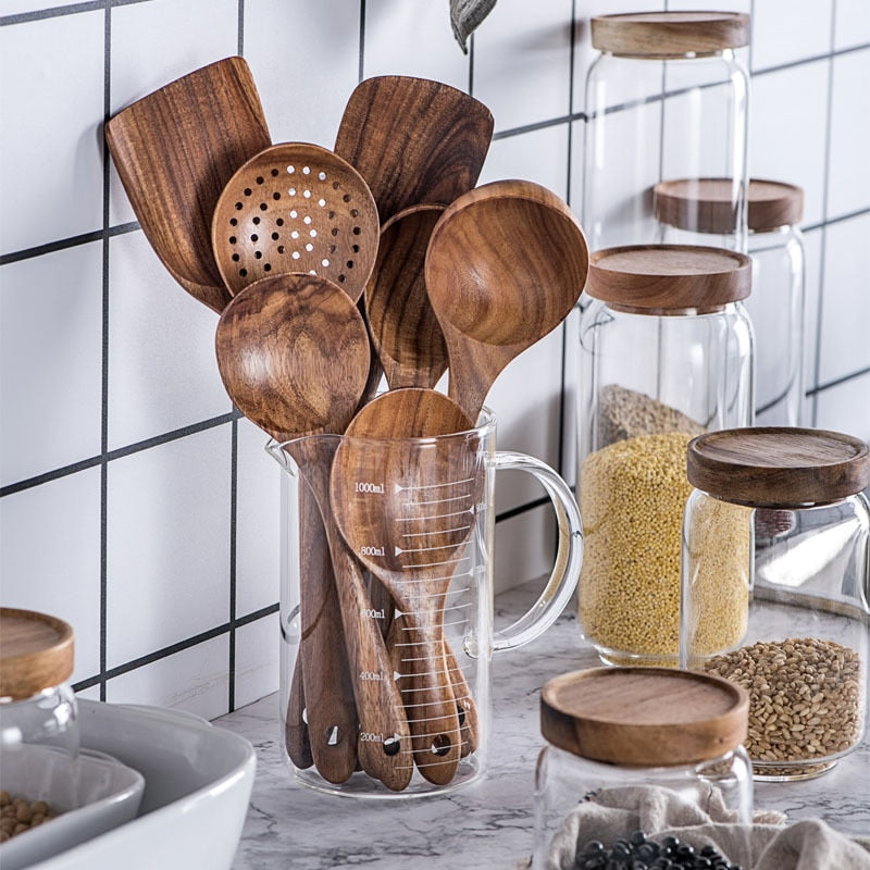 🌟 Teak Wood Kitchen Utensils: Elevate Your Culinary Experience! 🍴