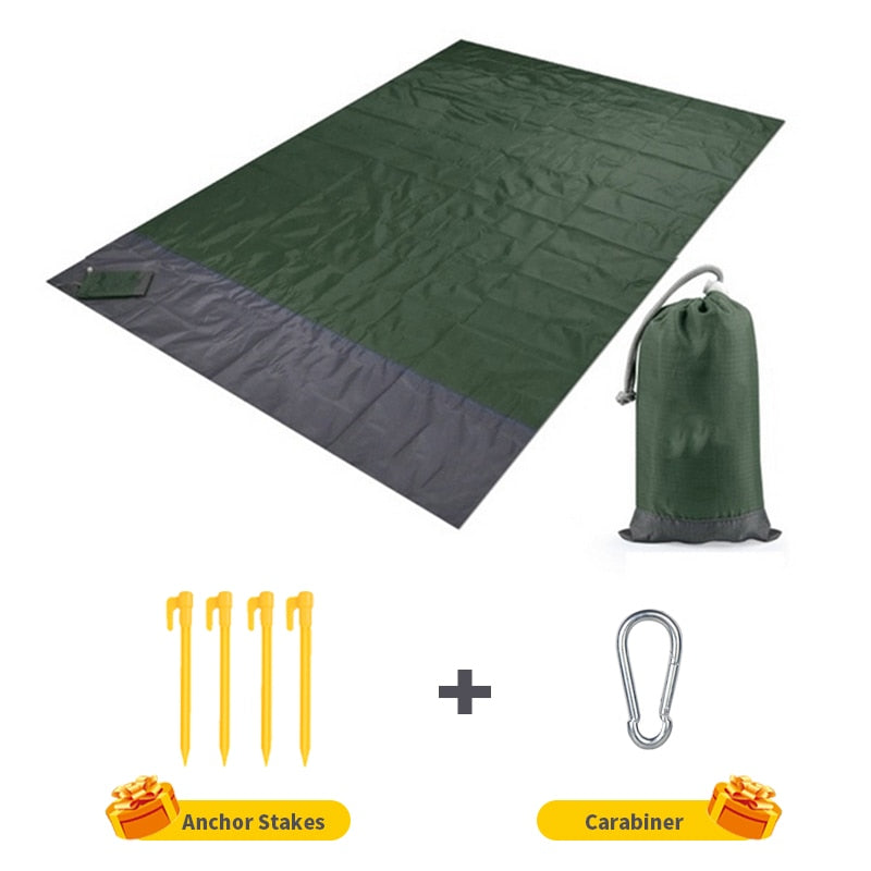 Waterproof Pocket Beach Blanket Folding Camping Mat