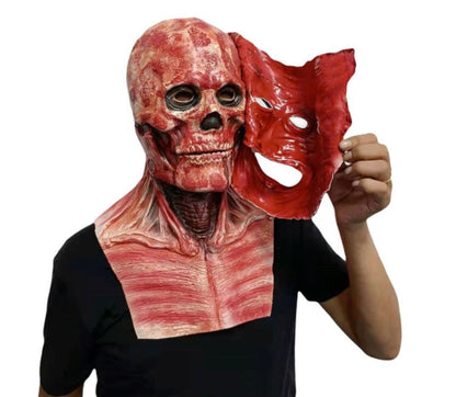 Double-layer Ripped Mask Bloody | Halloween Costume