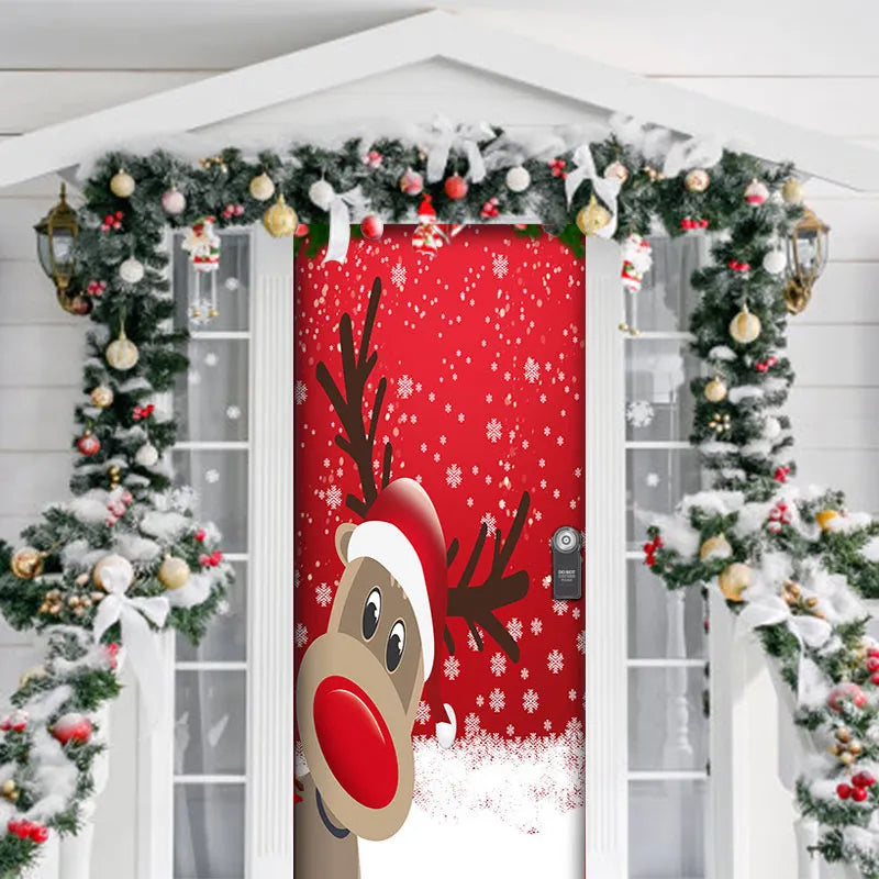 Christmas Outdoor Door Cover