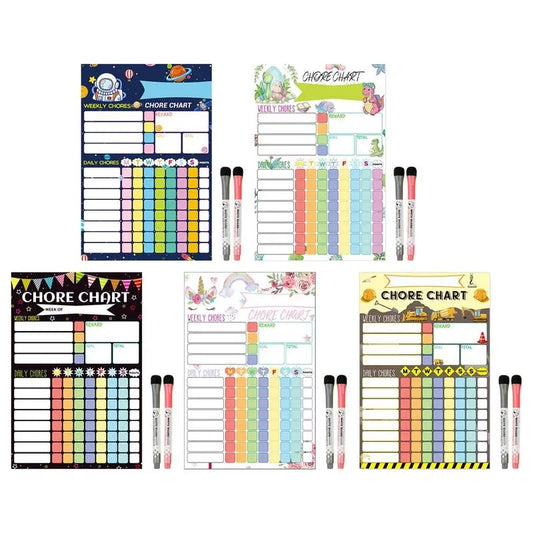 Dry Erase Chore Chart Behavior Chart For Kids At Home Dry Erase Behavior Charts With 2 Markers Magnetic Refrigerator Calendar