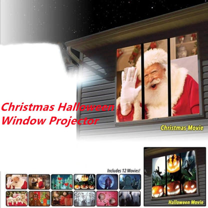 🎅 Christmas & Halloween Window Projector