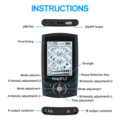 Drug-Free Pain Relief! TENS/EMS Unit. 24 Modes