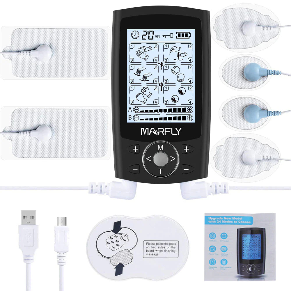 Drug-Free Pain Relief! TENS/EMS Unit. 24 Modes