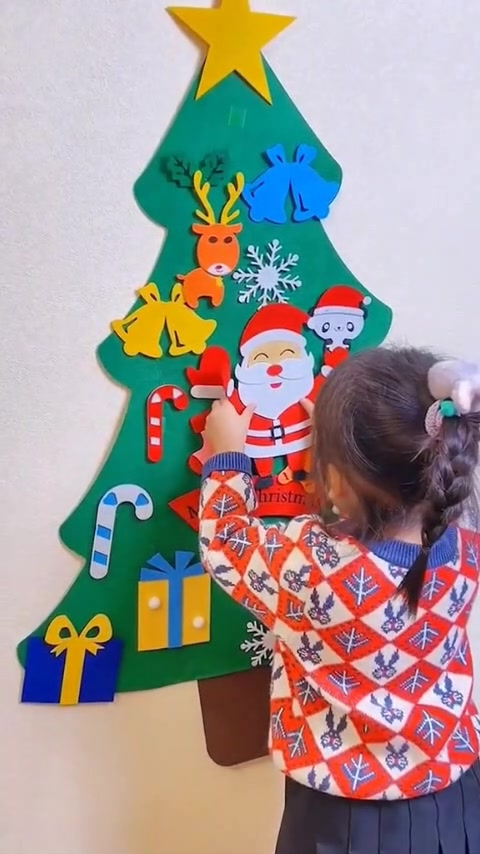 🎄 Tots Touch™ Kids DIY Felt Christmas Trees 🎄